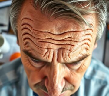 Alın çizgilerinin stres seviyesi ile ilişkili işaretleri