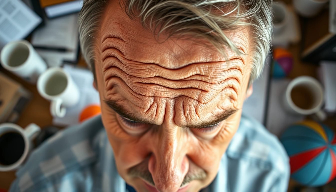 Alın çizgilerinin stres seviyesi ile ilişkili işaretleri